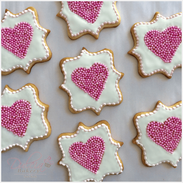 Plaque with heart cookie cutter