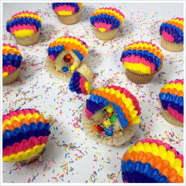 Piñata Cupcakes