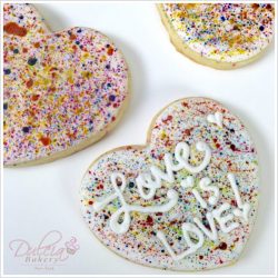 Spattered Heart Cookies